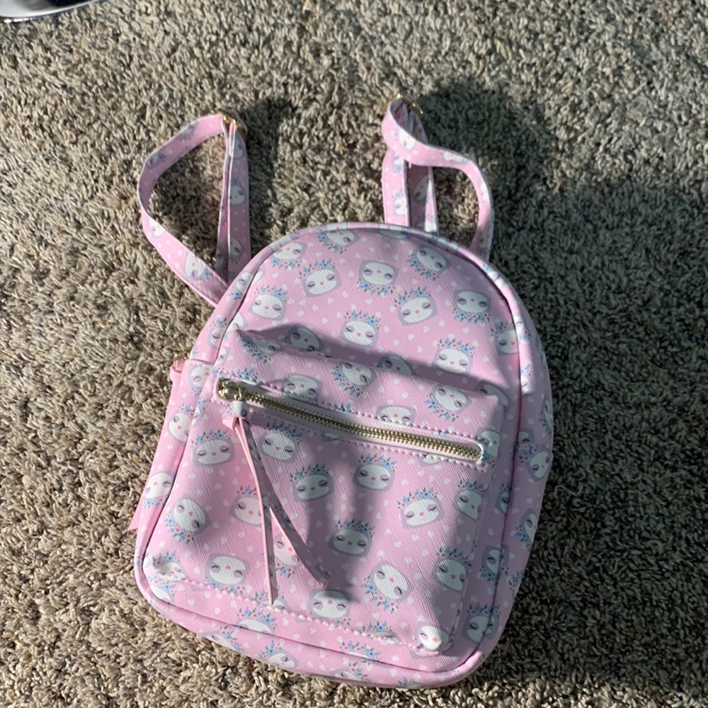 UNDER RONESKY pink sloth mini backpack